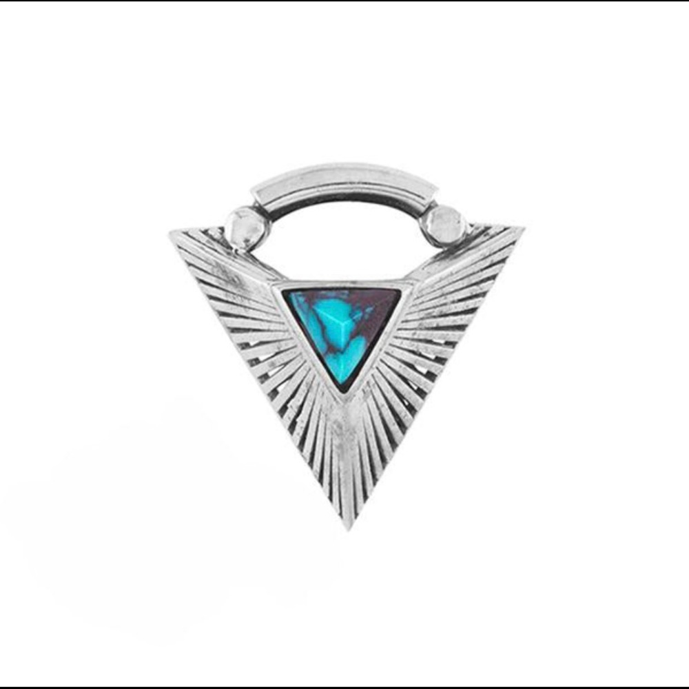 Tawapa Turquoise Pyramid Ear Weights 6ga